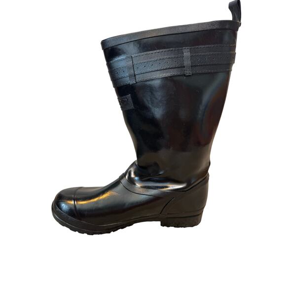 Sperry Top-siders waterproof rain boots, women's size 9, shiny black garden boot - Picture 1 of 16